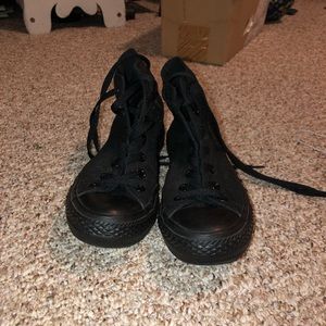 all black converse